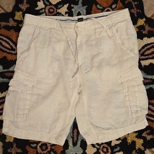 🔥🔥Hugo Boss Men's Light Tan White Cargo Shorts🔥🔥 SIZE 36